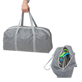 Kojec dla dziecka 200x140 cm XL – duży plac zabaw z siatką, wejście na zamek, uchwyty do nauki chodzenia, szary + torba transportowa