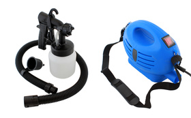 Elektryczny pistolet malarski 650W z kompresorem – zestaw natryskowy do malowania i lakierowania