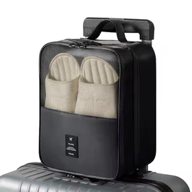 Torba na buty podróżna organizer – wodoodporna, kompaktowa, z uchwytem i zamkiem czarna