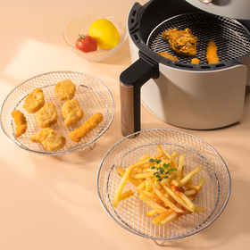 Stalowy ruszt 3-poziomowy do frytkownicy beztłuszczowej Air Fryer – tacki nierdzewne 20,5 cm