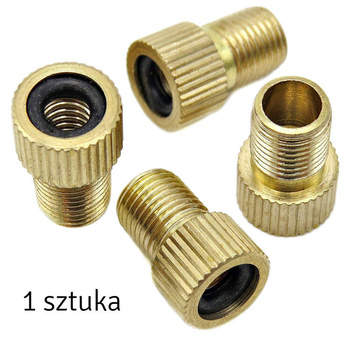 ADAPTER ZAWORU Rowerowego na Wentyl FV / DV–AV 1szt złoty RW22A