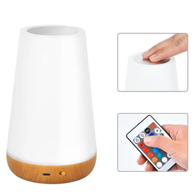 Lampka nocna LED RGB dotykowa z pilotem – bezprzewodowa, dla dziecka