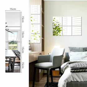 DA478 NAKLEJKI LUSTRZANE KWADRAT 15CM