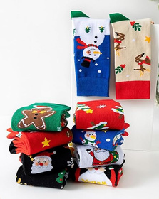 Skarpety świąteczne damskie renifery 36-39 bawełniane ciepłe prezent