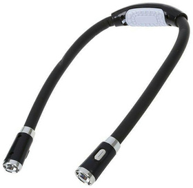 Elastyczna Lampka LED do czytania książek zawieszana na szyję 56cm czarna DA244A