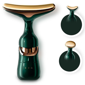 Masażer soniczny 3w1 do twarzy, szyi i oczu – liftingujący, wibracyjny, ujędrniający, 10 000 drgań/min