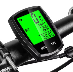 Bezprzewodowy licznik rowerowy z 22 funkcjami, podświetlany wyświetlacz LCD – wodoodporny, łatwy montaż czarny RW40