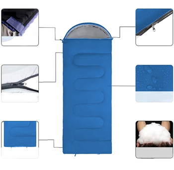 BQ26E ŚPIWÓR TURYSTYCZNY MUMIA NIEBIESKI