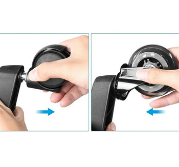 Kółka do fotela biurowego 75mm kauczukowe bezinwazyjne 5 szt ciche