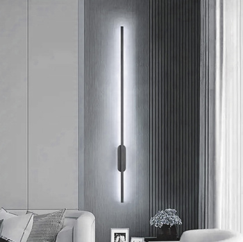 Wewnętrzna LAMPA Ścienna Kinkiet LED 2000lm zimna biel 15W czarna ZD116A