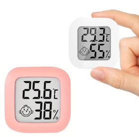 Eelktroniczna STACJA POGODY z higrometrem wewnętrzna różowa AG355C