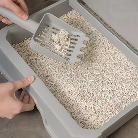 Duża kryta kuweta dla kota z wysuwaną szufladą – łatwe czyszczenie 51x38x35,5cm ZW31