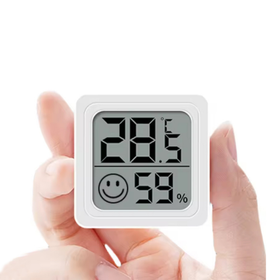 Termometr–higrometr pokojowy – biały mini LCD do pomiaru temperatury i wilgotności