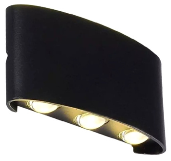 KINKIET wewnętrzny lub zewnętrzny lampa naścienna 6LED 600lm czarny ZD90