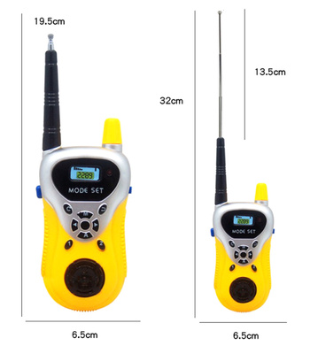 2x WALKIE TALKIE Krótkofalówka Komunikator do 100m 2sztuki żółty AG490
