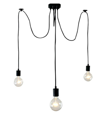 ŻYRANDOL Lampa Sufitowa Pająk 3 Ramiona E27 czarny ZD74C 