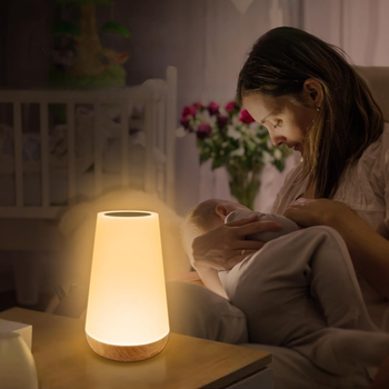 Lampka nocna LED RGB dotykowa z pilotem – bezprzewodowa, dla dziecka