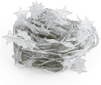 Lampki choinkowe LED 3 m 20 gwiazdek – ciepłe światło, zasilanie na baterie, dekoracja świąteczna