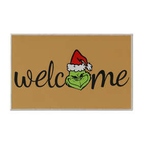 Świąteczna wycieraczka do butów – Grinch „WELCOME”, 40×60 cm