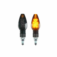 Dynamiczne KIERUNKOWSKAZY do jednośladów motor 4 sztuki LED M10 czarne ZD59C