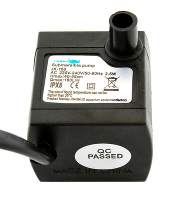 Zatapialna pompka do akwarium 160L/h 2w1 czarna 