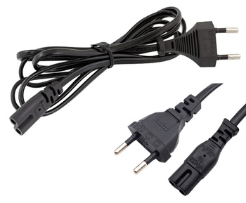 Kabel zasilający 2-pinowy Euro 1,4 m – Zasilanie do audio, video, laptopów