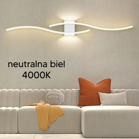 Ozdobny KINKIET LED ścienny neutralna biel 24W 60cm biały ZD150A