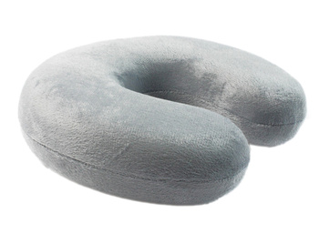 Poduszka podróżna z pianki memory – ergonomiczna poduszka rogal szara