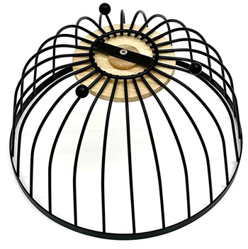 Metalowy koszyk na owoce czarny 25 cm – elegancka misa na nóżkach, nowoczesna dekoracja kuchni