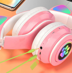 ZS7D SŁUCHAWKI BT 5.0 LED TURKUS USZY