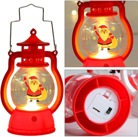 Świąteczny lampion LED – ozdoba, która rozświetli Twoje Boże Narodzenie czerwony DA320 