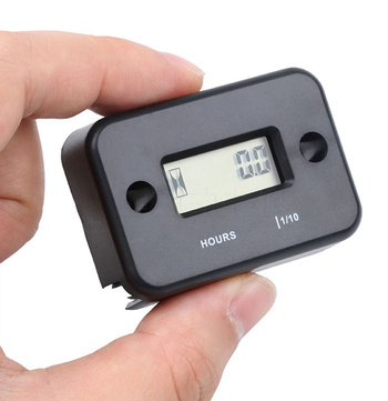 Elektroniczny LICZNIK motogodzin czasu pracy silnika LCD czarny AG351