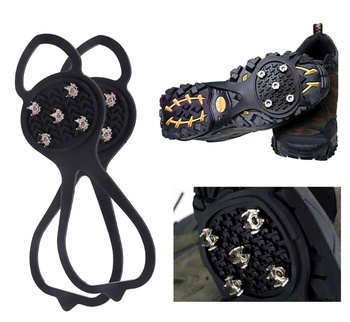 Antypoślizgowe NAKŁADKI na Buty Raki z Kolcami Rozmiar 40-46 1 para czarne BQ41D