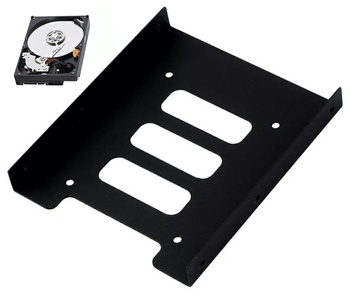 RAMKA Adapter Dysku HDD SSD 2,5" na 3,5" stalowa czarna AK294