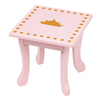 Toaletka dla dziewczynki różowa PinkDream LUXE z lustrem i taboretem