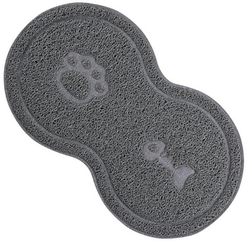 Antypoślizgowa MATA pod Miski psa kota pvc 45x26cm ciemno szara DA152A