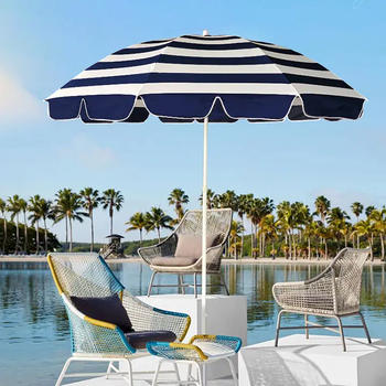 Parasol plażowy XXL 160 cm składany, regulowany – przeciwsłoneczny, na balkon, ogród, taras 