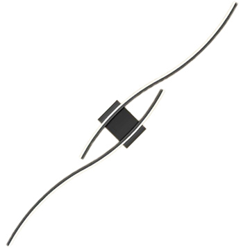 Elegancki kinkiet LED do wnętrz, smukła konstrukcja, czarny korpus, 2000 lm, energooszczędny zimna biel 