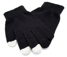 Dotykowe RĘKAWICZKI do Obsługi Smartfona Unisex rozm.uniwersalny czarne BQ19E