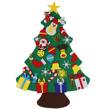 Filcowa choinka dla dzieci 100 cm z 30 ozdobami – kreatywna choinka na ścianę 