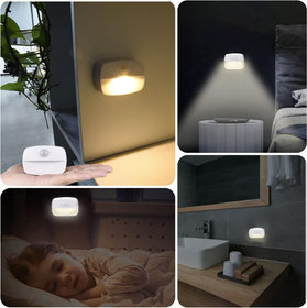Lampka LED z czujnikiem ruchu PIR – bezprzewodowa, ciepłe światło, 3000K 1 sztuka