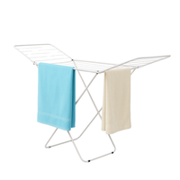 Stojąca suszarka na pranie stalowa składana 11,5 m – biała, balkonowa