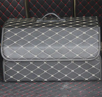 Duży organizer do bagażnika z zamykaną komorą – wygoda i porządek w aucie 55x32x30cm czarny