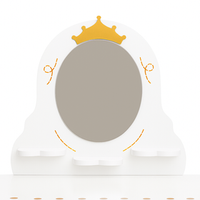 Toaletka dla dziewczynki biała WhiteDream STAR z lustrem i taboretem