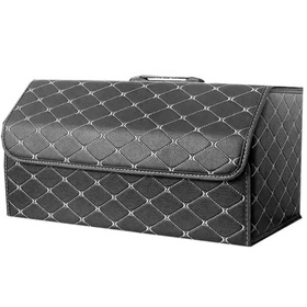 Duży organizer do bagażnika z zamykaną komorą – wygoda i porządek w aucie 55x32x30cm czarny