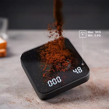 Elektroniczna waga kuchenna do kawy z timerem i dokładnością 0,1 g – USB-C, LCD
