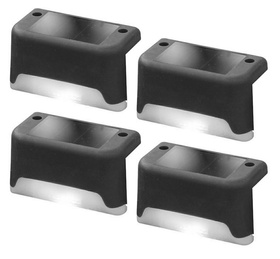 Zestaw LAMP Solarnych schodowych 4 lampy LED IP65 czarne ZD53C