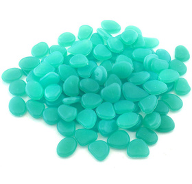 Dekoracyjne KAMIENIE świecące w nocy fluorescencyjne kamyki 100szt niebieskie AG653A