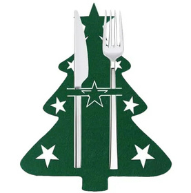 Świąteczna kieszonka na sztućce w kształcie choinki – dekoracja na Boże Narodzenie BQ86