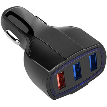 PLS34F ŁADOWARKA SAM. QC 3.0 3xUSB BLACK